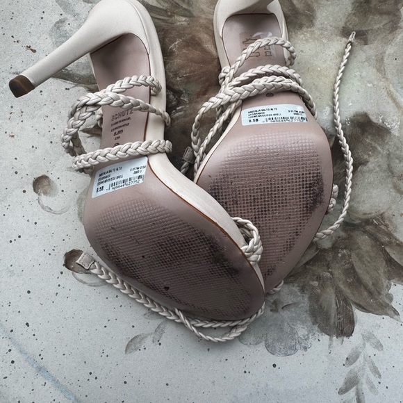 SCHUTZ Women's Braided Heels - Cream - Picture 4 of 5